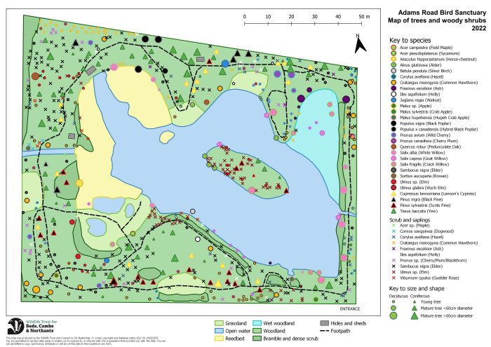 Tree Map – Adams Road Bird Sanctuary